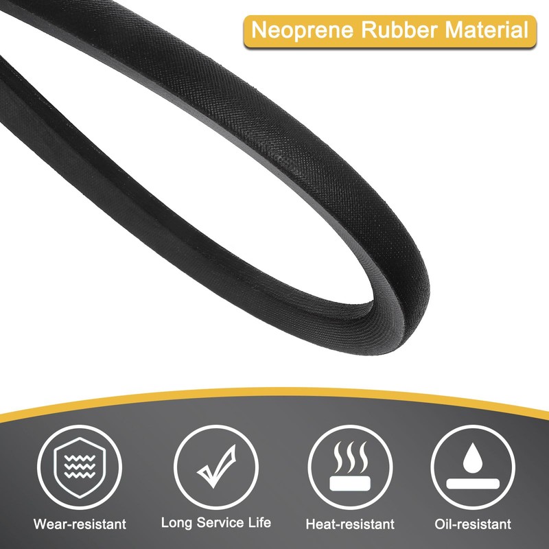 QUARKZMAN 2pcs SPZ670 10x670 V-Belt Rubber Conveyor Belts for Car