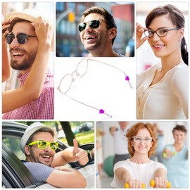 HINZIC 11 Pairs Heart Eyeglasses Ear Grips Soft Silicone Retainers Behind The Ear Hooks Anti-Slip Holder Eyeglasses Stopper for Sunglasses, Reading Glasses Teen Girls Boys Women Men(Random Colors)