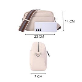Umhängetasche Damen Stylisch ein crossbody bag damen Vegan Leder Bauchtasche Sehr schone Gürteltasche Crossbag Crossbody Bag damen Ledertasche (Beige)