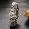 Avaner Women's Stretch Band Watches: Ladies Retro Pattern Printed Bohemia