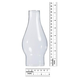 B&P Lamp® 2 1/2 Inch Base by 7 1/2 Inch Tall Clear Oil and Kerosene Lamp Chimney