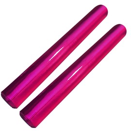 HYANG 2 Rolls Matte Metal PU Faux Leather Roll: 30cm x 135cm Fabric PU for Bags, Bows, Earrings DIY Crafts (Hot Pink)