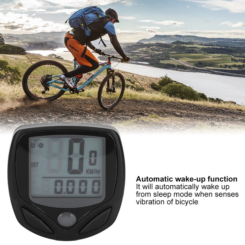 English Type LCD Digital Display Mountain Bike Bicycle Speedometer Bike