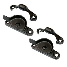 QCAA Zinc Die Cast Window Sash Lock, 2-7/16", Oil Rubbed Bronze, Made in Taiwan, 2 Pack