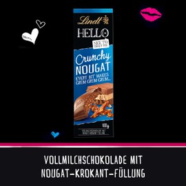 Lindt & Sprüngli Hello Crunchy Nougat Chalkboard Pack of 4 x 100 g
