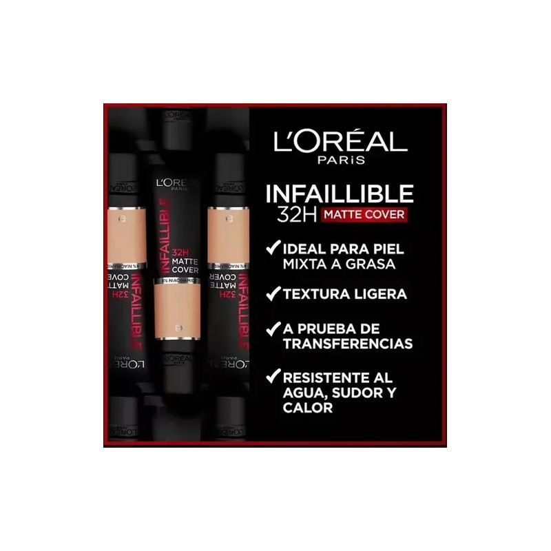 Base Maquillaje Loréal Paris Infaillible Matte Cover 30ml Tono 260