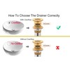 MIFULY Vessel Sink Drain, 19 Holes Grid Drain Strainer Assembly