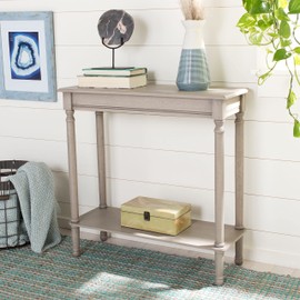 Safavieh Home Collection Tinsley Greige Rectangular Bottom Shelf Console Table