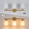 Jonsi Gold Bathroom Light Fixtures 3-Light Vanity Lights Modern Wall