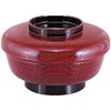 J-kitchens Yasuragi Mini Bowl (Donburi), Tamashiki Brush Inside Vermilion (Lid),