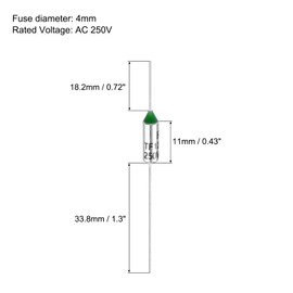 sourcing map 4Pcs Metal Temperature Thermal Fuse RY121 121 °C 249.8°F 15A 250V Cutoff Thermal Fuse for Motor Transformer Electric Industrial Home Appliance
