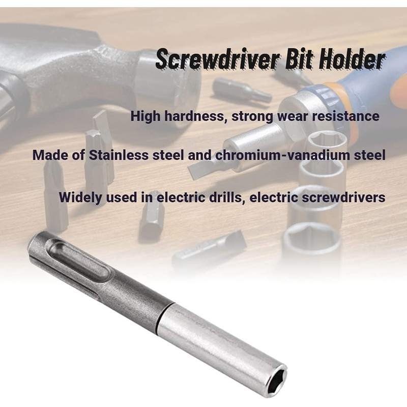 4pcs Drill Bit Holder Extension Connector, SDS Plus Shank to