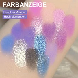 Eyeshadow Palette, 16 Colours, Highly Pigmented Eyeshadow Palette, Glitter Matt, Long Lasting Eyeshadow, Mixable Eye Make-Up Palettes for Women, Girls (01 Blue Siren)