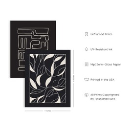 HAUS AND HUES Abstract Art Wall Decor - Set of 6 Modern Art Gallery Display, Abstract Minimalist Wall Art, Mid Century Modern Artwork, Modern Art Wall Decor Neutral Art (Unframed 11x14)