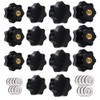 Greluma Pack of 14 Knurled Thread Clamping Knobs M6 &