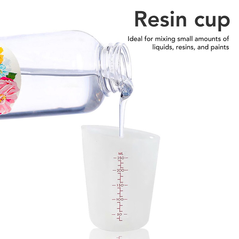 Silicone Measuring Cup Tool Kit Spatula Finger Gloves Pipettes Epoxy