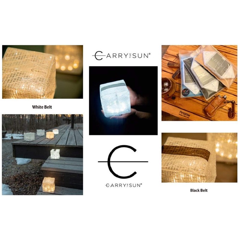 CARRY THE SUN CTSW-BKM Solar Lantern, Warm Light, Black Belt,