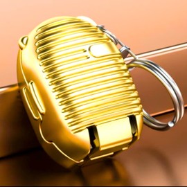 Small Nail Clipper, Mini Nail Clipper Keychain Portable Foldable Bag, Manicure Fingernail Cutter with Keyring, Hand and Foot (Gold)