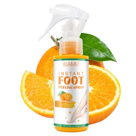 Foot Peeling Spray Oil ，Foot Exfoliating Spray, Pedicure Dead Skin Exfoliator for Cracked Rough Heels, Dry Toe Skin & Calluses, Quicky Remove Dead Skin (Orange)