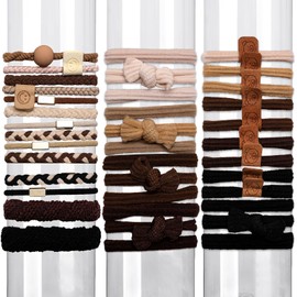 Blonde hair ties for women, 40pcs not harming, Girls hair bands,Bracelests hair ties for men women,Bow tie elastic band for thick, for girl gift, Elastie bands