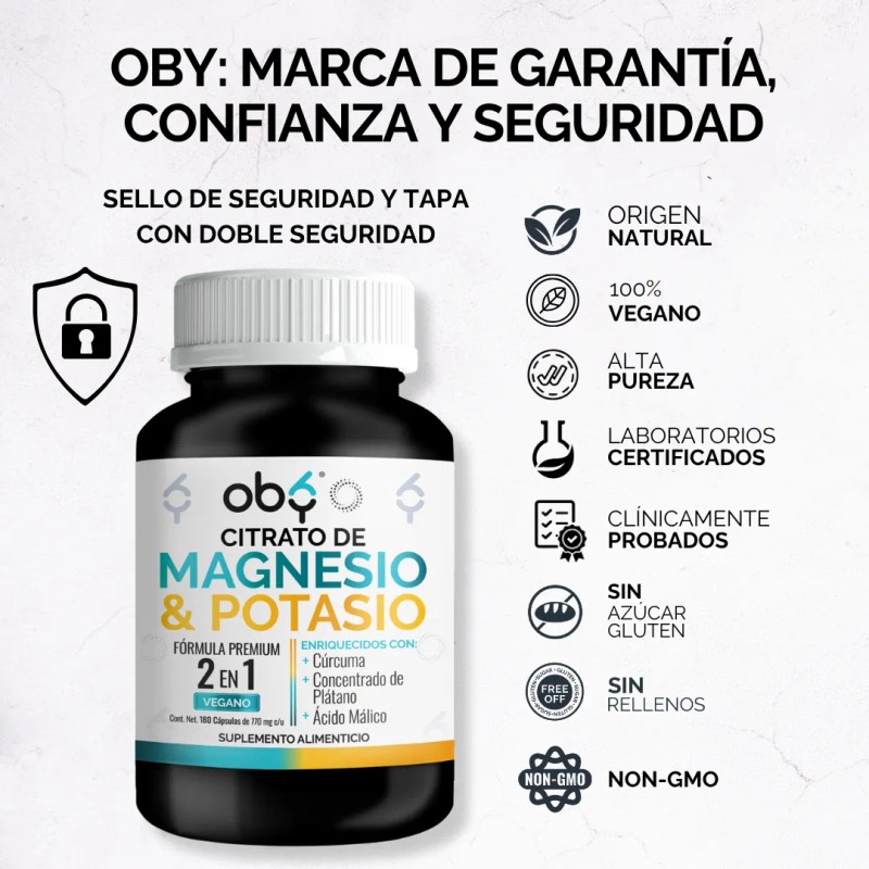 Citrato Magnesio Y Citrato Potasio Curcuma, Extracto Platano, Acido Malico
