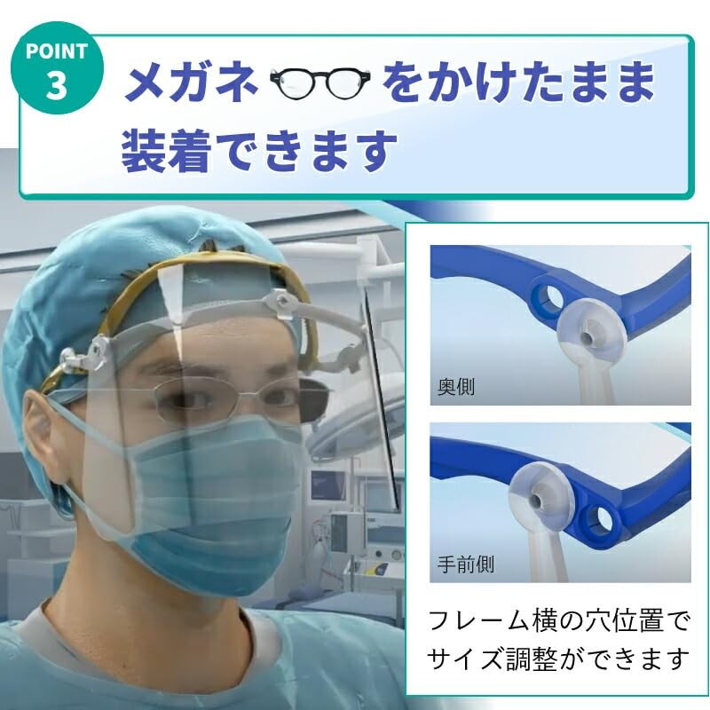 MeGUARD Medical Face Shield Face Guard (MEG-1-S (Sakura)