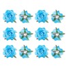MECCANIXITY 12 Pcs Rose Flower Hair Clips 3 Inch Flower
