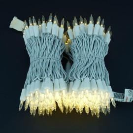 SWEET SHINE Warm White LED Christmas Lights, 66 Ft 200 Counts UL Certified White Wire Holiday String Lights Set (Warm White)