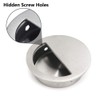 Bestgle 4 Packs Recessed Sliding Door Pull Handles, 60mm Stainless