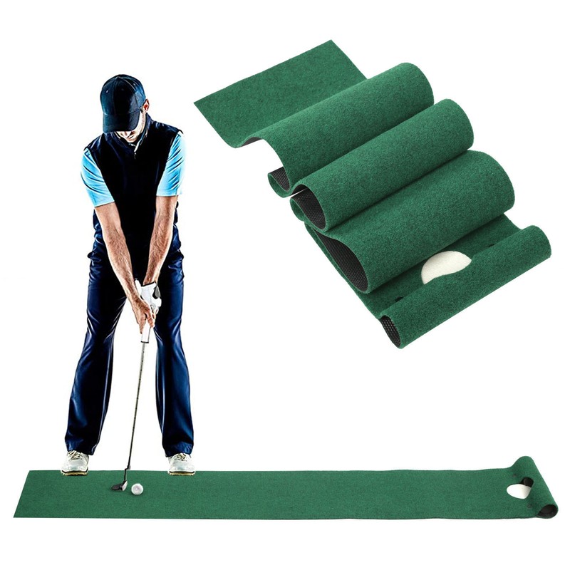 Indoor Golf Putter Mat Green Trainer Blanket Equipment Golf Hitting