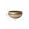 Serene Spaces Living Gold-Brushed Textured Aluminum Decorative Bowl, Measures 8"