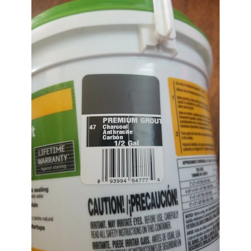 Mapei Premixed Premium Grout CHARCOAL COLOR 1/2 Gallon