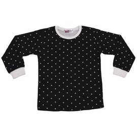 A2Z 4 Kids Girls Boys Polka Dot Children PJs 2 Piece Cotton Set Lounge Suit - PJS 161 Black 13