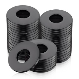 Alethron Washers M6, Pack of 50 Washers M6 x 18 x 1.5 mm Stainless Steel A2 V2A Black Flat Washers Body Washers for Screws, Nuts, Threaded Rod