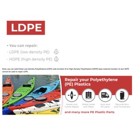 JounJip LDPE Plastic Welding Rods (7 Colors) - Low Density Polyethylene Flat Rods for Kayak Repair, Canoe, PE Water Tank, Auto RV PE Parts, and HDPE repair