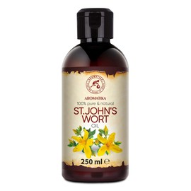 St. John's Wort Oil 250 ml - Hypericum Perforatum - Natural Red Oil - Carrier Oil - Base Oil - St. John's Wort Blossom Oil Macerate - Care for Face - Nails - Hands - Hair - Massage - Body Care