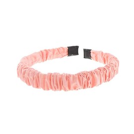 Girls SMALL HEAD Ladies Narrow Gathered Ruched Crinkle Creased Chiffon Fashion Formal Evening Headband Alice Band Hair Accessories Hairband Christmas Birthday (Baby Pink)