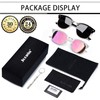 Joopin 2 Pack Semi-Rimless Polarised Sunglasses for Men, UV400 Protection