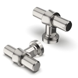 FURNIWARE Cabinet Fittings Knobs, Pack of 10, Drawer Knobs, Kitchen Door Knobs, Cabinet Hardware Knobs, Brushed Satin Nickel