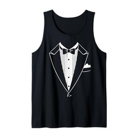 Tuxedo Costume Shirt Adult Men Women Kids Tux Suit Bow Tie Tank Top