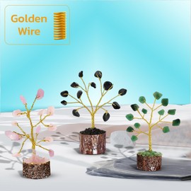 Real Crystal Seven Chakra Crystal Tree & Rose Quartz w/Seven Chakras Metatron Pendant - Tree for Balancing, Meditation & Good Luck Home - Healing Orgonite Tear Drop Pendant, Metatron Cube Necklace