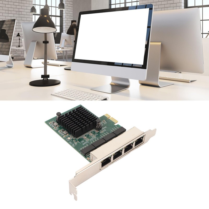 4 Port PCIe Network Card, Gigabit PCIe NIC for Realtek