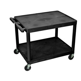 Luxor LP27-B 27"H AV Cart - Two Shelves