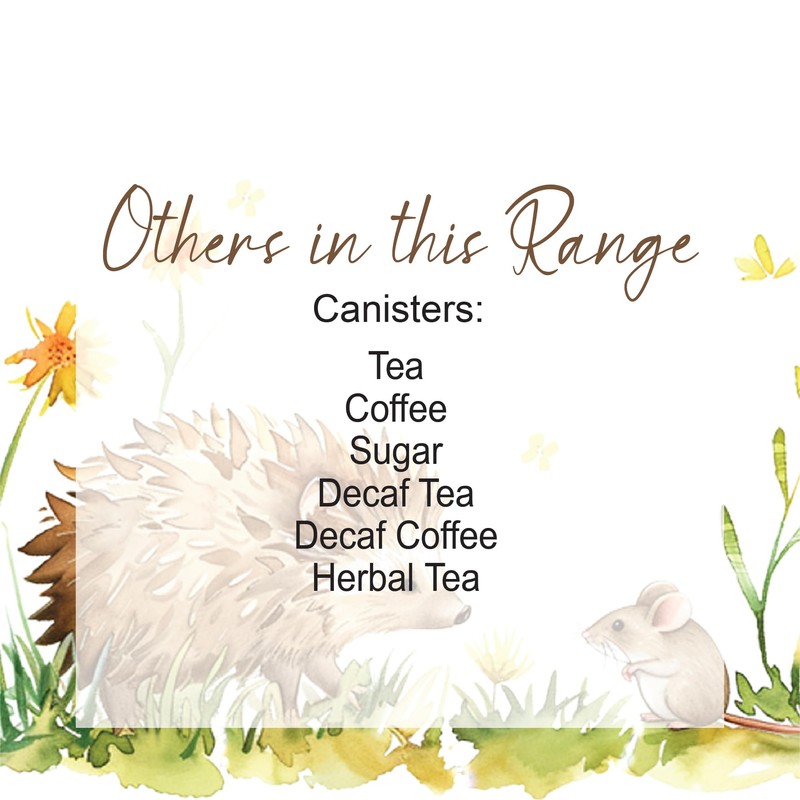 Purely Home Hedgehog & Mouse Ceramic Decaf Tea Storage Canister