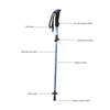 Aluminium Alloy Trekking Poles 5 Sections Collapsible Hiking Walking Climbing