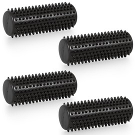 Hedgehog Massage Roller, Pimple Roller, Air Filled Economy Set, Black, Pack of 4