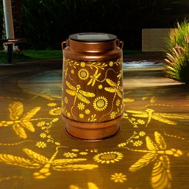 KQBBCN Dragonfly Solar Lantern for Outdoor Hanging, Gift for Women, Mum, Grandma, Solar Lights for Yard, Patio, Porch, Garden Decoration