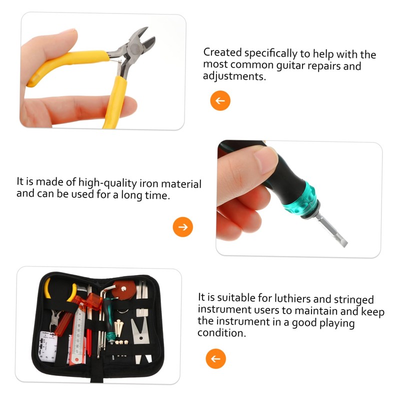 Abaodam 26pc Guitar Tool Kit Complete Guitar Maintenance Tools Set