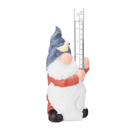 Relaxdays Gnome Rain Gauge Weather-Resistant Analogue Rain Indicator 18 x 8.5 x 8 cm Garden Decoration Multi-Coloured