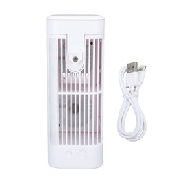 Desk Night Light Fan Power Adjustable Space Saving Quiet Multifunctional Cool Fan Plug and Play with Sprayer